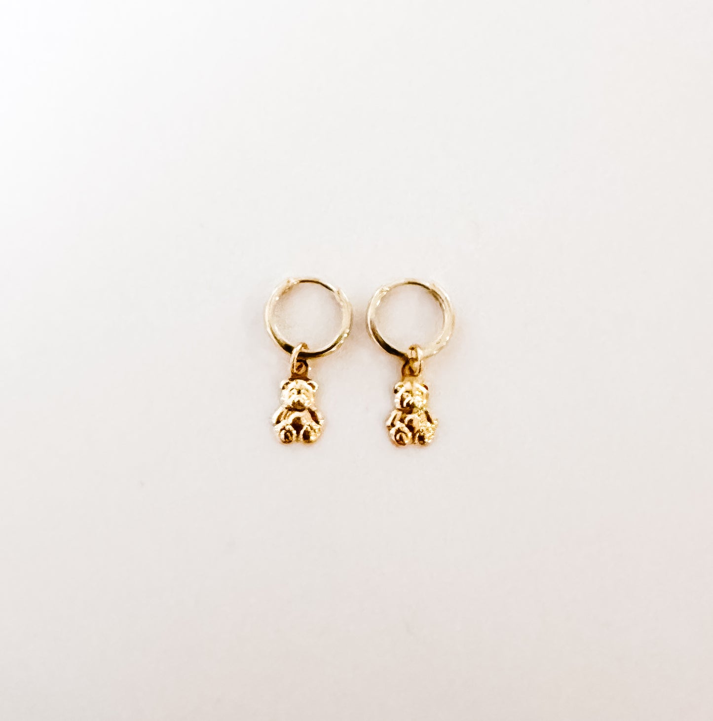 Teddy Bear Charm Earrings