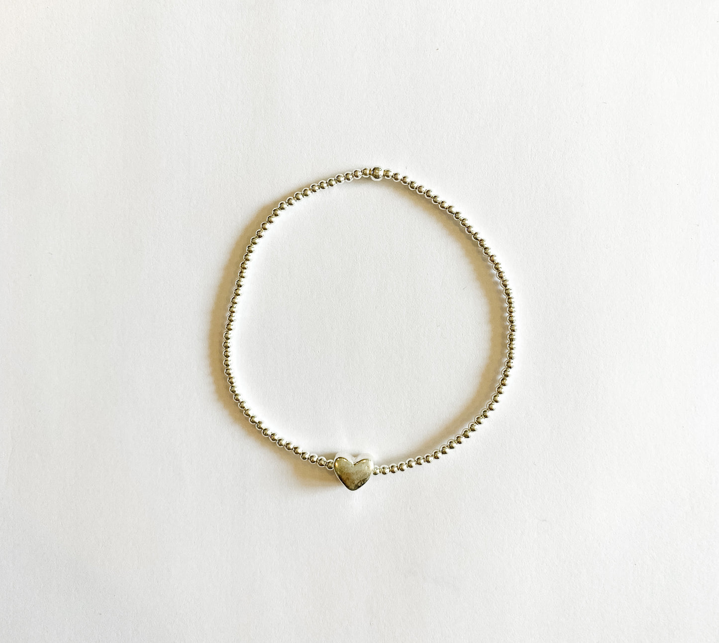 Sterling Silver Big Heart Bracelet