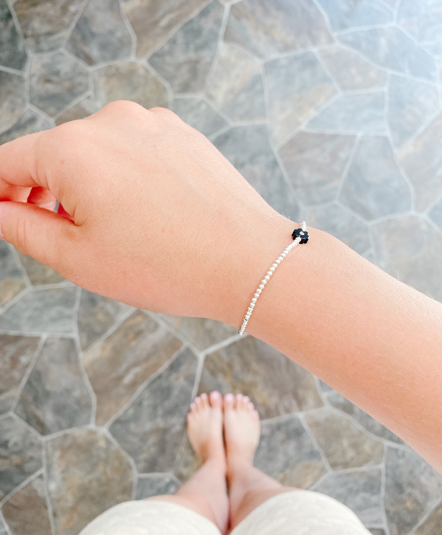 2mm Gold Filled Floral Bracelet