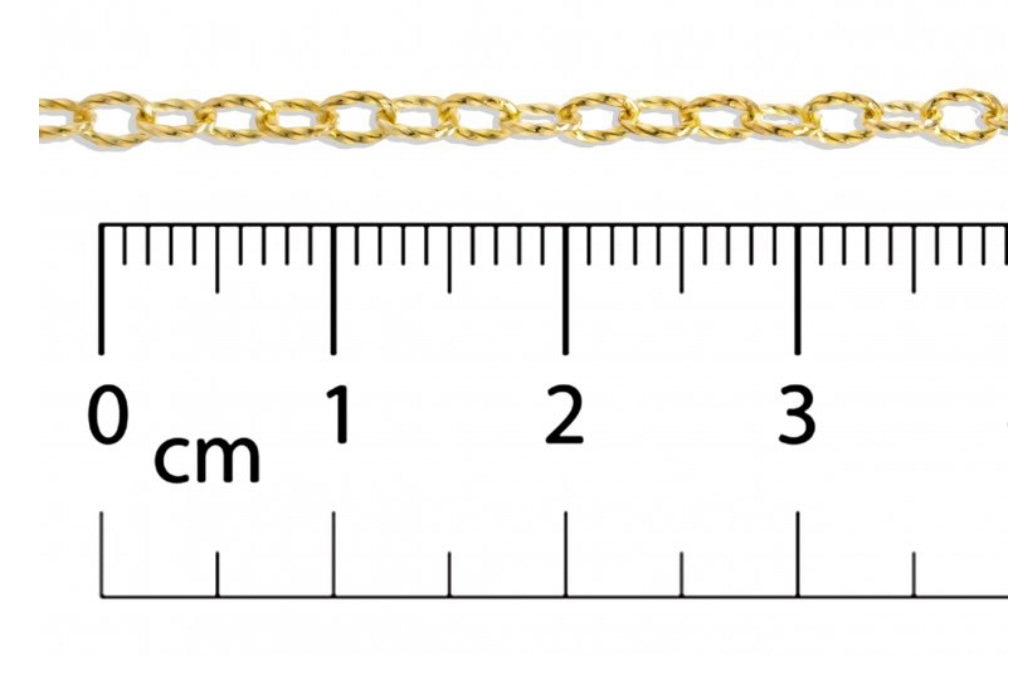 10k Solid Gold Diamond Cut Rolo Chain