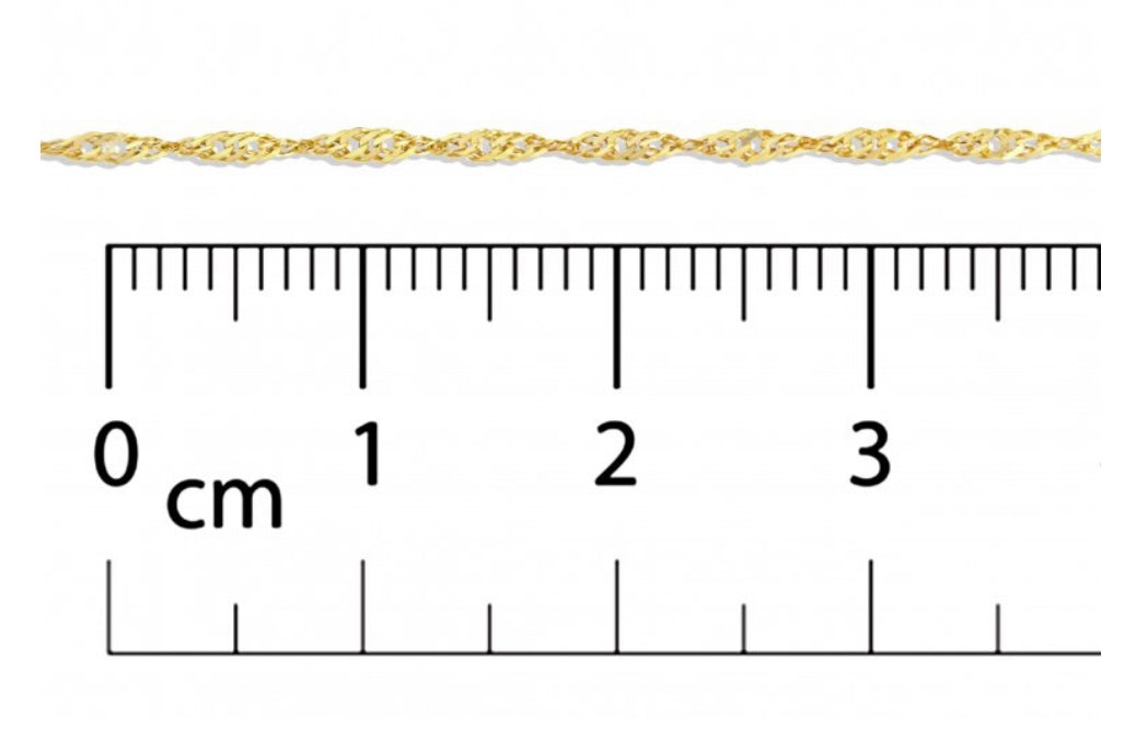 10k Solid Gold Singapore Chain