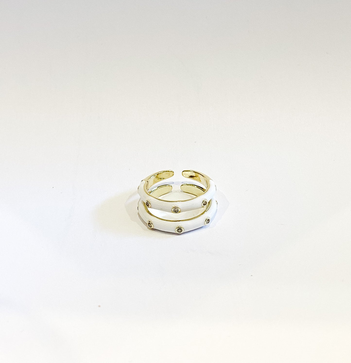 Gold Filled Enamel Spike Ring