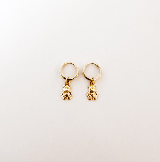 Teddy Bear Charm Earrings