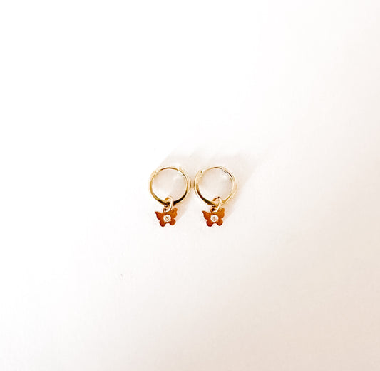Mini Butterfly Charm Earrings