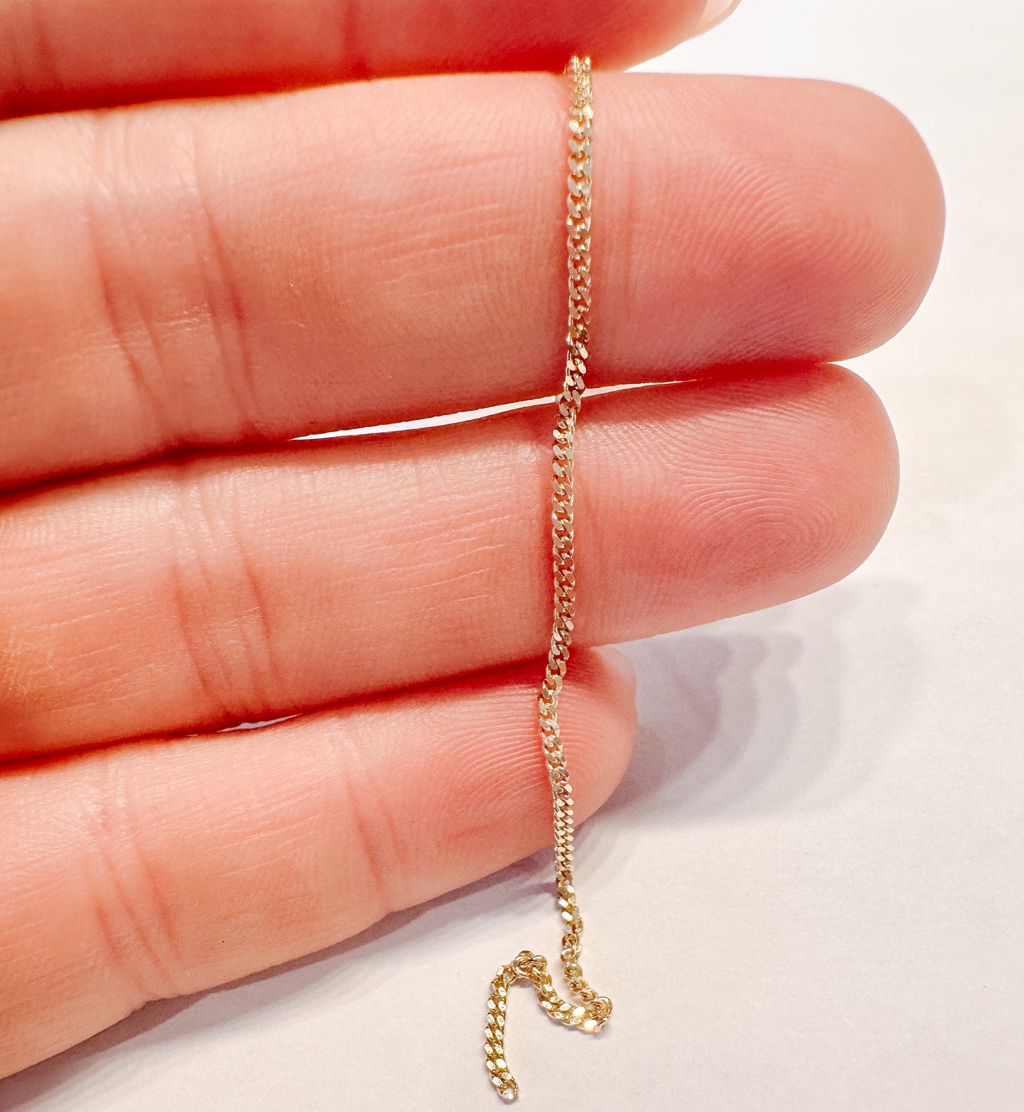 10k Solid Gold Curb Chain