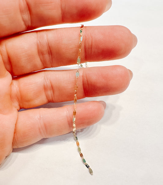 10k Solid Gold Twisted Buckle Chain