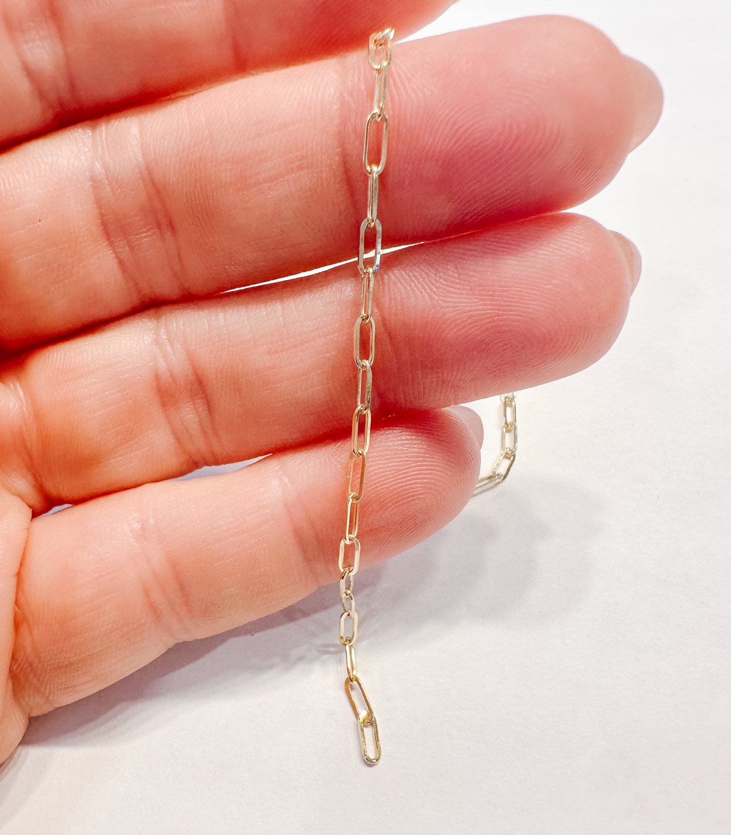 10k Solid Gold Paperclip Chain