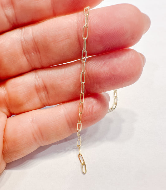 10k Solid Gold Paperclip Chain