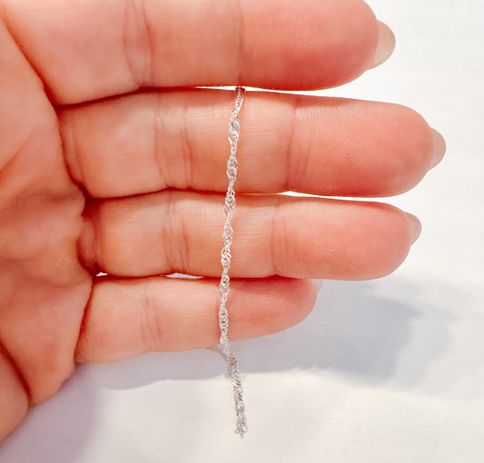 .925 Sterling Silver Singapore Chain