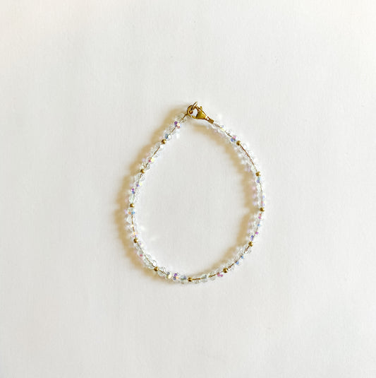 Clear Glass Beaded Bracelet