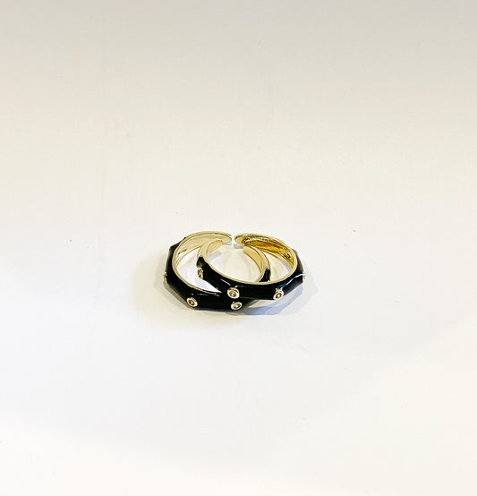 Gold Filled Enamel Spike Ring