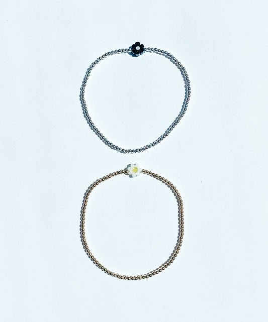 2mm Gold Filled Floral Bracelet